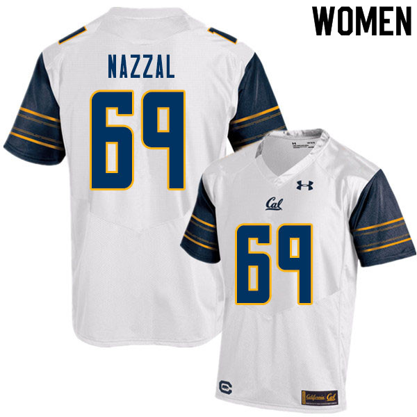 Women #69 Sami Nazzal Cal Bears College Football Jerseys Sale-White - Click Image to Close
